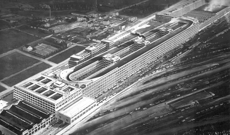 Fiat - Lingotto Torino - veduta 1928