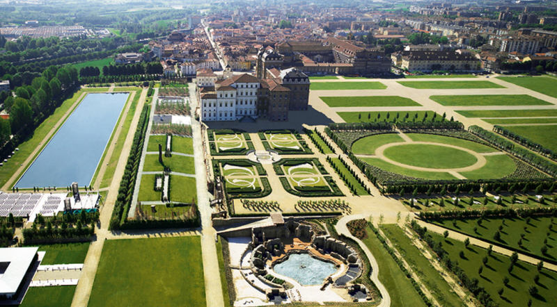 La reggia di Venaria vista dall'alto